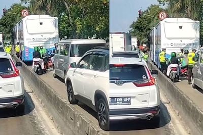 Dor! Sekelompok Polisi Ini Pakai Taktik Keren Tilang Pengemudi yang Masuk Jalur Busway
