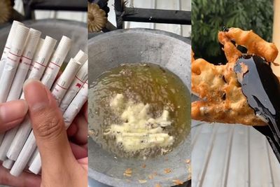 Bukan Sayur atau Jagung, Cowok Ini Malah Bikin Bakwan dari Rokok, Netizen Auto Ngamuk