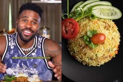 Ngakak, Bule ini Makan Nasi Goreng Pakai Tangan, Ngaku Mirip Cara Anak Bayi Makan