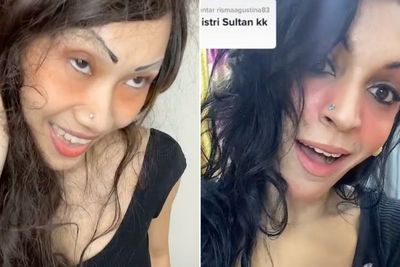 Viral TikToker Triarona Cosplay Tiru Makeup Kak Jill Penjual Gorden, Netizen Pangling!