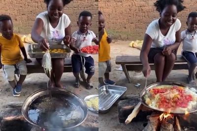 Kocak, Begini Cara Memasak Mie Tek-Tek ala Afrika, Barbar Banget Disangka Akrobat!