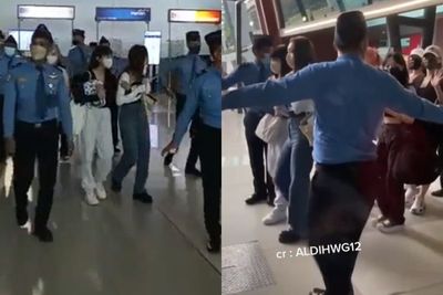 Kedatangan Secret Number di Bandara Ricuh, Fans Desak-desakan Demi Ketemu Idola