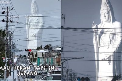 Bagikan Penampakan Patung Budha diJepang yang Terlihat Melayang, Netizen Salfok dengan Ini