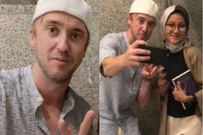 Fans Harry Potter Ini Foto Bareng Tom Felton, Netizen Salfok Sama Pecinya, Mualaf?