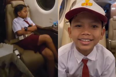 Gak Mau Bolos, Farel Prayoga Berangkat ke Sekolah Naik Jet Pribadi usai Manggung