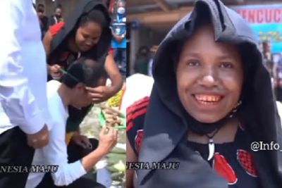 Viral Momen Jokowi Tiba-Tiba Dikalungkan Noken oleh Mama Papua, Paspampres Panik!