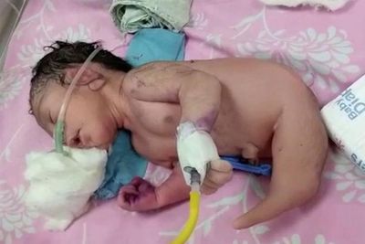 Langka! Bayi di India Lahir dengan Kondisi Kaki seperti Ekor