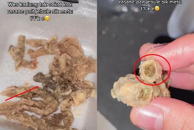 Jijik! Cewek Ini Nemu Tahi Ayam di Dalam Keripik Usus: Pas Digit Kok Rasanya Pahit