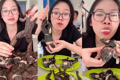 Aksi Cewek Mukbang Kodok Rebus Bikin Warganet Muntah: Lebih Baik Makan Nasi Sama Garam!