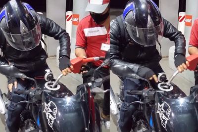 Viral, Pemotor Gak Mau Rugi saat Isi Bensin, Pastikan Tangki Terisi Sampai Tetes Terakhir