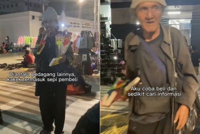 Jualan di Kawasan Kota Tua, Kakek Penjual Terompet Anak yang Sepi Pembeli Ini Bikin Sedih