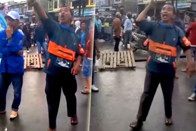 Bapak Ini Protes Demo Mahasiswa Kendari: Salah Ko Halangi Jalan, Pake Otak Ade-ade!