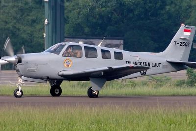 Pesawat TNI AL Kecelakaan Jatuh di Selat Madura, Pesawat Latih Jenis Bonanza T-2503