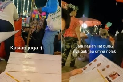 Waduh! Penjual Gelang Ini Paksa Bule Beli Dagangannya, Tetap Bertahan Meski Ditolak