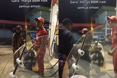 Petugas SPBU Ini Bentak Bapak-Bapak yang Tak Sabaran Antre Isi BBM, Saya Juga Manusia!