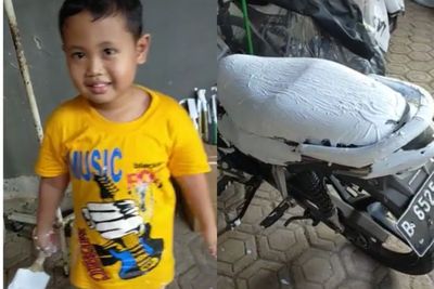 Biar Makin Berwarna, Anak Ini Punya Inisiatif Repaint Motor Orang Tuanya Pakai Cat Tembok