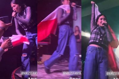 NIKI Ambil Bendera Merah-Putih saat Nyanyi High School In Jakarta di AS, Netizen Bangga