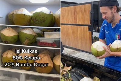 Viral Bule Jadi Hobi Minum Air Kelapa Muda Gara-gara Kelamaan Tinggal di Indonesia