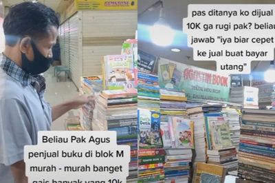 Viral Kisah Sedih Pedagang Buku di Blok M, Sengaja Jual Murah Demi Cepat Bayar Utang