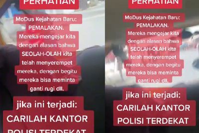 Aksi Pemotor Kejar Mobil Diduga Modus Pemalakan, Pura-pura Kesenggol Lalu Minta Ganti Rugi