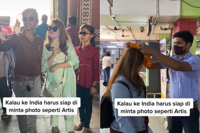 Momen WNI Dimintai Foto Orang India saat Liburan ke Taj Mahal, Mendadak Jadi Artis