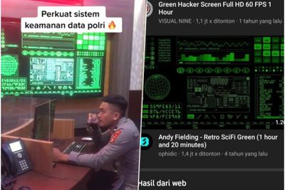 Sambil Ngopi, Polisi Ini Pamer Sistem Keamanan Data Polri: Layar PC-nya dari YouTube?