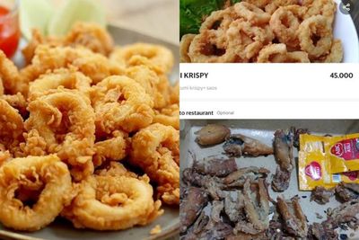 Ngaco! Cumi Goreng Tepung di Aplikasi Online Ini Mirip Kecoa, tapi Harganya Mahal Banget