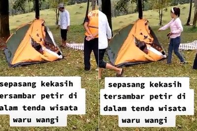 Kemah di Wisata Agro Bukit Waruwangi, Pasangan Ini Tersambar Petir