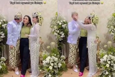 Aksi Pengantin Pria Nyosor ke Wanita Lain saat di Samping Istri Ini Jadi Sorotan Netizen