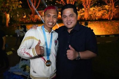 Sukses Peroleh Medali Emas Panjat Tebing, Erick Thohir Beri Apresiasi pada Aspar Jaelolo