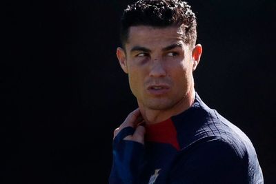 Tampang Ronaldo Latihan Bareng Timnas Portugal, Mata Lebam Efek Cedera Hidung