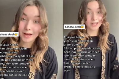 Viral di TikTok, Gadis Cantik Ukraina Belajar Bahasa Aceh, Netizen Berebut Mau Ngebimbing