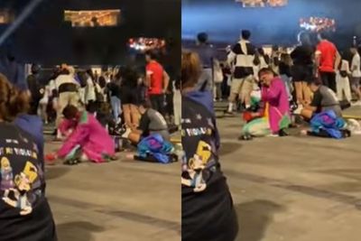 Aksi Pria Nonton Konser Bukannya Joget Tapi Malah Tari Saman, Kayak Opening Asian Games