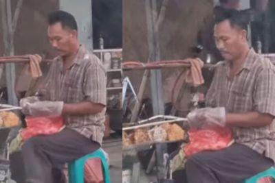 Mangkal di Pinggir Jalan, Sikap Pedagang Gorengan Ini Disorot Netizen: Langka yang Begini!