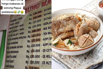 Harga Menu di Warung Papua Ini Bikin Kantong Menjerit, Semangkuk Bakso Rp100 Ribu