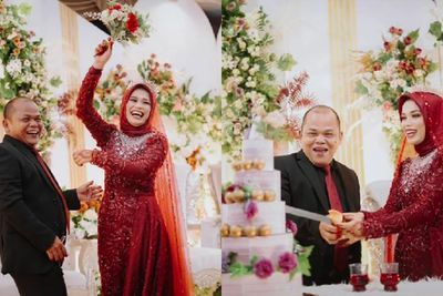 Viral, Pernikahan Pasangan Beda Usia Jauh, Dikira Netizen Bapak dan Anak Gadisnya