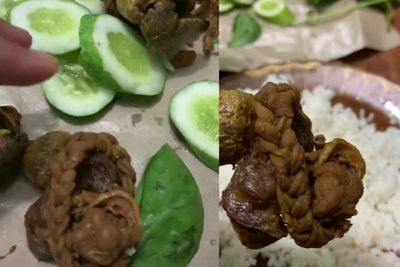 Lagi Makan Pecel Lele, Wanita Ini Mendadak Ngakak Lihat Bentuk Usus Goreng: Estetik Bener!