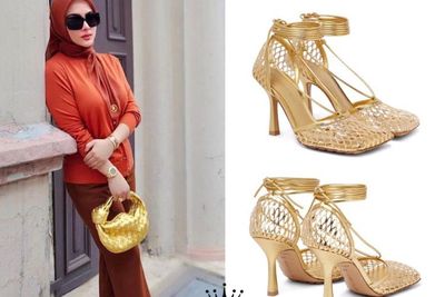 Syahrini Pakai Heels Emas Jutaan, Modelnya Dinilai Netizen Mirip Keranjang Ikan