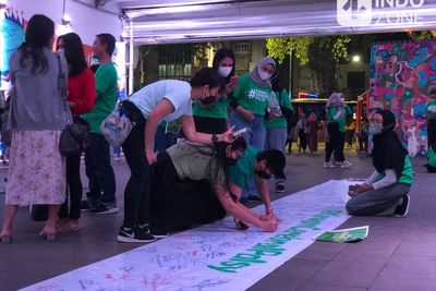 FOTO: Perayaan Hari Cerebral Palsy Sedunia yang Digelar di Terowongan Kendal, Jakpus