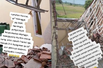 Curhat Wanita yang Rumahnya Roboh Akibat Gengsi Tetangga: Renovasi 2 Tahun Akhirnya Ambruk