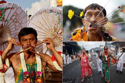 Ngilu! Ada Festival Vegetarian Tusuk Badan di Phuket, Enggak Berdarah Walau Ditusuk Besi