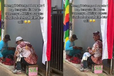 Aksi Tukang Sol Sepatu Berbagai Pekerjaan Ke Rekan Bikin Netizen Salut: Hatinya Kaya!