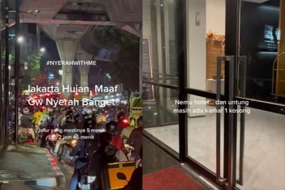Pria Ini Curhat Soal Jakarta Macet pas Diguyur Hujan, Auto Nyerah sampai Nginep di Hotel