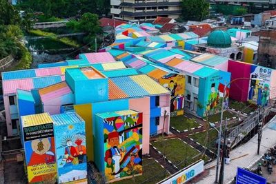 Potret Baru Kampung Gembira Gembrong yang Baru Diresmikan Anies Baswedan, Penuh Warna
