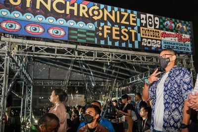 Hadir di Synchronize Fest, Manparekraf Sandiaga Uno Kesenengan: Petjah!