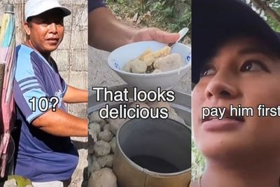 Dagangannya Dibeli Bule, Sikap Pedagang Bakso Ini Disorot Netizen: Sama-Sama Ngerti Aja