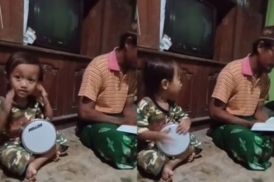 Aksi Bocah Cilik Mainkan Gendang Marawis, Disangka Baru Belajar Ternyata Udah Suhu!