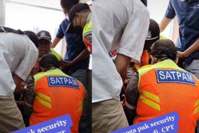 Satpam di KRL Terjepit Jendela saat Lindungi Penumpang dari Hujan, Netizen: Pahlawan!
