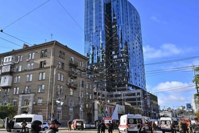 Ngeri! Kantor Samsung di Ukraina Hancur Dihantam Rudal Militer Rusia