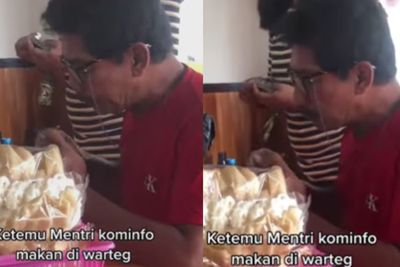 Viral Pria Mirip Menkominfo Kepergok Makan di Warteg, Berujung Kena Sindir Netizen